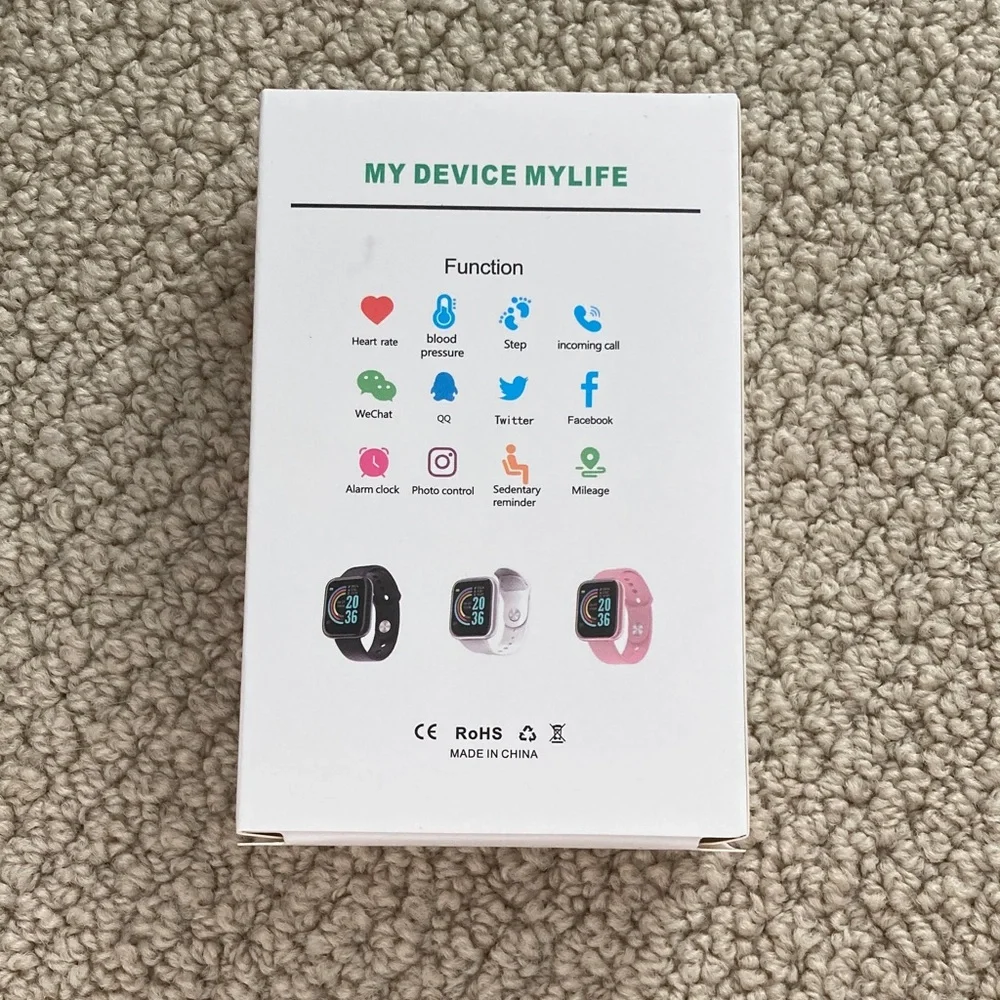 NEW Smart Bracelet Black Wearable Heart Monitor Step Counter $199 Retail